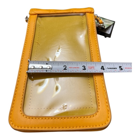 🆕Badgley Mischka Crossbody Phone Case with Diamond Quilting and Pearls Yellow - Picture 8 of 8